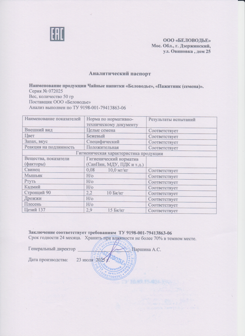 Паспорт №072025